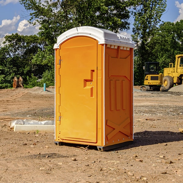 how often are the portable restrooms cleaned and serviced during a rental period in Sunset Village Georgia